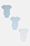 Toddlers Boy 3Packs Graphic Print Short Sleeve Bodysuit Set, Multicolor - 3