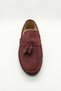 Men's Burgundy Suede Tasseled Loafer Moccasins – Laceless Slip-On Casual Classic Shoes - 3