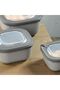 3 Piece Square Microline Storage Container Set (600-1100-1800 ml) - 3