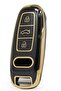 Audi A6 A7 A8 E-Tron Q8 Q5 D5 C8 A3 Key Case Cover Black Gold