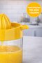 300 ml Manual Citrus Juicer with Bpa Free Glass Chamber Lemon Orange Juicer Yellow - 2