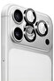 واقي عدسة الكاميرا المتوافق مع iPhone 17 Pro/17 ProMax، زجاج مقسى بإطار معدني - أسود