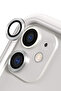 واقي عدسة الكاميرا المتوافق مع iPhone 11/12/12 Mini، زجاج مقسى بإطار معدني - فضي - 2