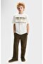 Limi̇ Boy Soft Texture Shirt Pants Lycra T-Shirt 3 Piece Set - 4