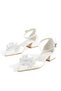 Satin Stone-Embellished Tulle Bow Stylish Evening Dress Shoes Z001