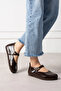 Alora Minimal Women's Imported Fabric Ballerinas - Bright Brown - 3