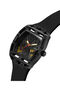 Mens Black/Gunmetal/Grey Rectangle Analog Watch - 4