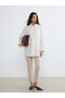 New season from güli̇s gi̇yi̇m ecru textured linen blend women's shirt tunic - 4