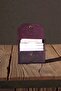 Women's Card Holder Purple Patterned Genuine Leather Small Wallet with Cash Compartment (10X9 cm)
