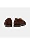 Women's Dark Brown Suede Loafer with Metal Accessories - 5