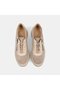 Women's Beige Desacomfort Zippered Leather Sports Shoes - 6