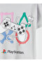 Nevavm Oval Collar Playstation Printed Boys' T-Shirt with Difference - 5