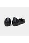 Women's Black Braided Bow Detailed Leather Ballerinas - 5