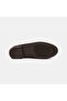 Women's Dark Brown Suede Loafer with Metal Accessories - 4