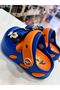 Figured Blue Orange Daily Boys' Beach Garden Pool Slippers - 7