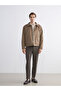 Timeless Clothing & Timeless Choices Comfortable Fit Shirt Roba Collar Suede Men's Coat - 2