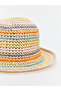 Esvab • Modern & Distinctive Color-Blocked Straw Hat for Girls - 3