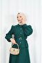 Beli Pensli Sleeveless Gathered Detailed Skirted Double Set Emerald Hnt85861 - 5