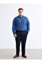 Esvab • Modern & Distinctive Large Size Standard Fit Long Sleeve Gabardine Men's Shirt - 2