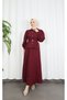 Beli Pensli Sleeveless Detailed Skirted Double Set Burgundy Hnt85861