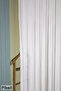 Chain Patterned Heavy Weight Light Shimmer Tulle Curtain - 1X3 Dense Pleats - Professional Installation - White - 4