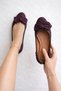 Women's Silvery Stone Bowknot Ballerina Shoes – Comfortable, Stylish, for Daily Use - 2