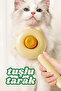 Cat Dog Hair Collection and Combing Brush with Automatic Cleaning Button, Ear-Shaped Brush