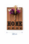Homeflora Decorative Home Wooden Hall Organizer with Artificial Flower Detail and Keychain Hanger - 5
