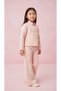 Flower Embroidered Denim Girls' Jacket and Pants Two-Piece Set