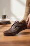 Men's Leather Brown Anatomical Daily Comfort Shoes M961 - 2