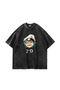 Gorillaz 2-D Printed Oversize Unisex Washable Black Tshirt