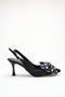 Women's Stiletto Pointed Toe Open Back Heeled Shoes Luca - 3