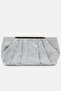 Women's Chain Strap Glittering Wedding Engagement Special Occasion Silver Evening Dress Bag - 8