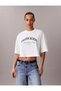 Women's Ss Boxy Fit Heritage Graphic Detailed Crop T-Shirt - 2