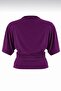 Women's Plum Fitted Bat Sleeve Stretchy Knitted Blouse 0067 - 3