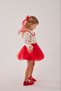 Girl's 3-Piece Set with Buckle Cherry Shirt and Tutu Skirt - 4