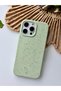 iPhone 14 Promax Compatible Printed Green Mini Flower Design Flexible Silicone Protective Case - 2