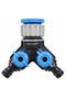 3/4 Inch Double Tap Connector – Dual Water Flow Control Adapter for Garden & Outdoor Use