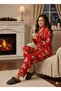 Women's Buttoned Cotton Thin Sh Fleece-Lined Pajama Set - 3