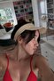 Women's Tennis Visor Hat (Beige Color) - 2