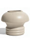 Mushroom-Inspired Ceramic Decorative Flower Vase – Beige