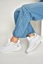 Y702500804 White Fabric Thick Sole Sports Shoes Sneakers - 3