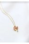 Bow Stone Detailed Gold Color Non-Tarnish Women's Necklace Lrn017 - 4