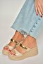 Y973518509 Beige Thick Soled Women's Slippers