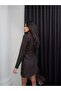 Shoulder Pad Mini Dresses with Cross Belt Detail - 5