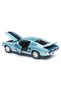 1968 Model Ford Mustang Gt Cobra Jet 1:18 Scale Classic Car Blue Color 30 cm