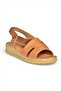 Y555554003 Tan Genuine Leather Daily Women's Sandals - 4