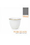 CAWA White Porcelain & Bone China Coffee Cups with Gold Rim|12 PCS, 90ml Arabic Gahwa Cups - 3