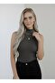 Women's Zero Sleeve Sleeveless Body Viscosa High Neck Body Blouse - 3