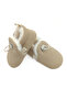 Ribbed Brown Knitwear, Plush Lined, Non-Slip Sole, Elastic Baby Booties, Home Boots, Slippers - 4